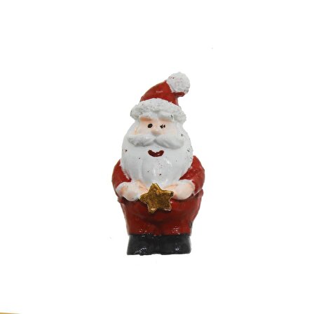 12 Adet 3,5x2cm Mini Noel Baba Biblo Yılbaşı