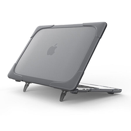 Macbook Air 13,A1369,A1466 Şeffaf Standlı Koruyucu Kılıf