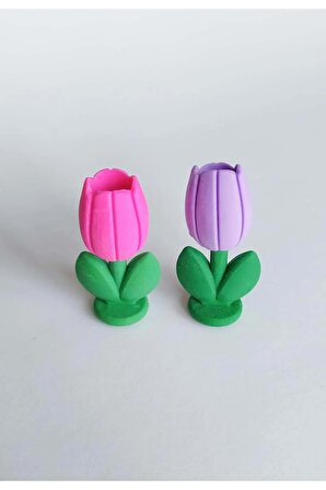 Çiçek Silgi Seti / 3D Silgi / 