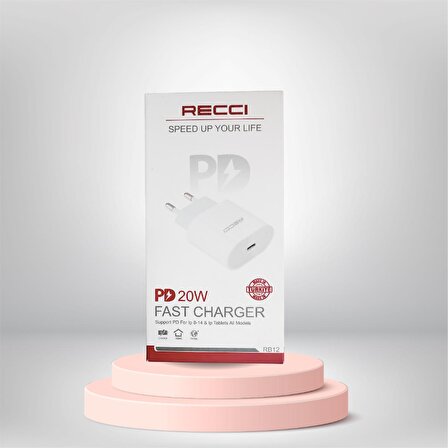 RECCI 20W PD USB-C Şarj Adaptörü