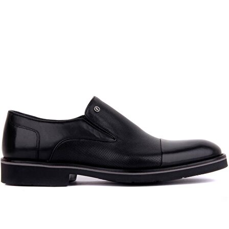 Fosco - Siyah Deri Erkek Günlük Ayakkabı