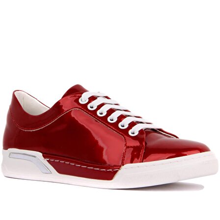 Moxee - Kırmızı Bağcıklı Kadın Günlük Ayakkabı