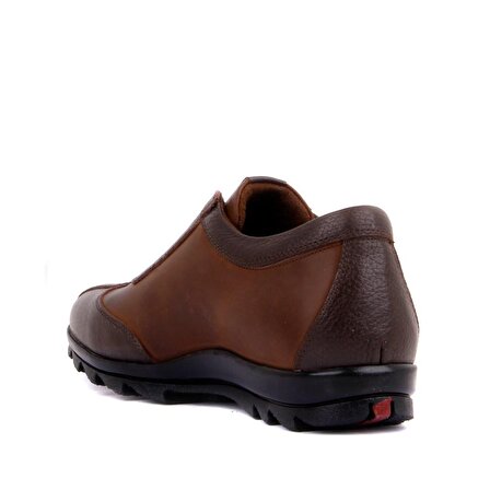 Fosco - Kahverengi Deri Bağcıksız Erkek Günlük Ayakkabı