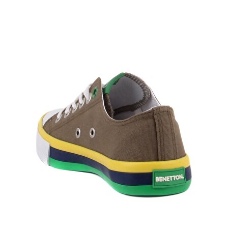 Benetton - Haki Renk Bağcıklı Kadın Günlük Ayakkab