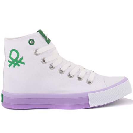 Benetton - Beyaz Renk Bağcıklı Kadın Sneaker