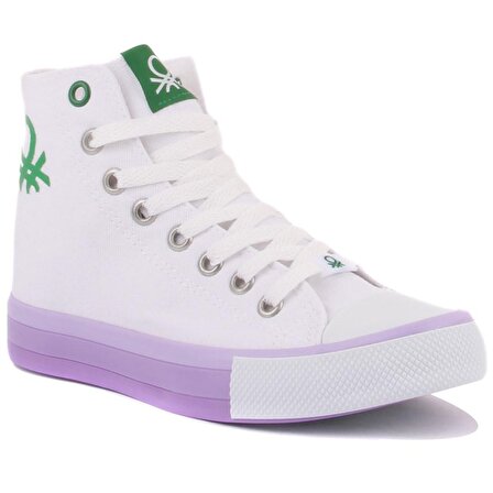 Benetton - Beyaz Renk Bağcıklı Kadın Sneaker