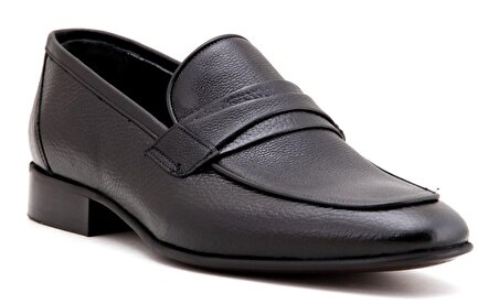 2232 Oskar Hakiki Deri Klasik Erkek Ayakkabı-Siyah