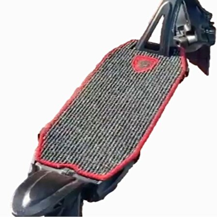 Elektrikli Scooter Aksesuar Koruyucu Paspas Kaabo Mantis 8 Uyumlu Kırmızı Kurt Nakış Armalı Kırmızı Kenar Overloklu