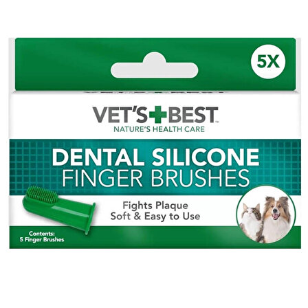 Vets Best Silikon Başlıklı Parmak Diş Fırçası 5 li