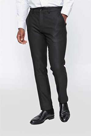 Likralı Slim Fit Dar Kesim Klasik Pantolon 1003225171 Siyah