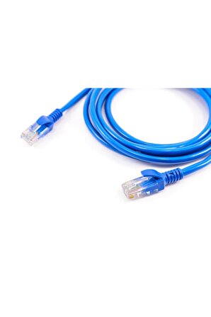  1 Metre Cat6 Mavi Lan Ethernet Modem Bilgisayar İnternet Rj45 Patch Switch Network Kablosu