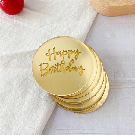 Cake Topper Parti Malzemeleri Kurabiye Cupcake Muffin Pasta Süsü Doğum Günü Süsü - Happy Birthday