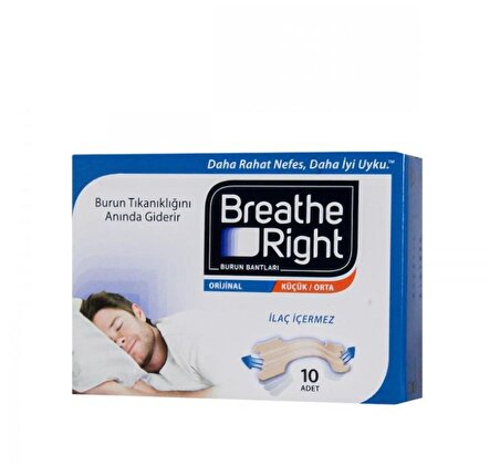 Breathe Right Burun Bandı Orijinal Küçük - Orta Boy 10 Adet  810071800399