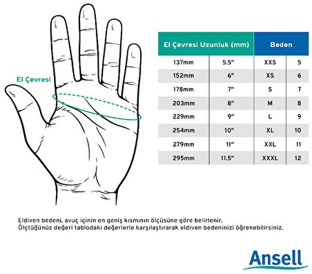 Ansell TouchNTuff 93-700 Kimyasal ve Sıvı Korumalı İş Eldiveni