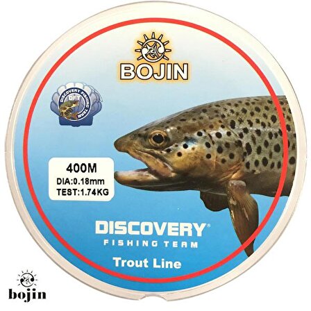 BOJIN Alabalık Misinası 0.18 mm 400 m Şeffaf