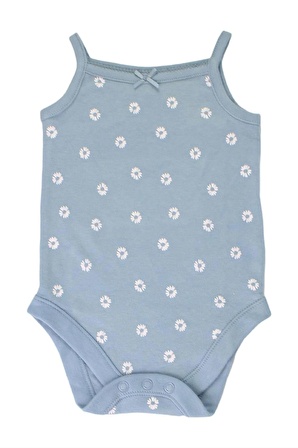 Kız Bebek Papatya Baskılı %100 Pamuk 5'li Bodysuit / Zıbın