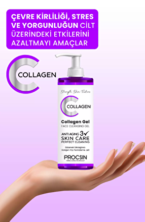 Procsin Collagen Sıkılaştırıcı Kolajen Yüz Temizleme Jeli 150 ml 