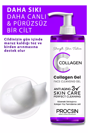 Procsin Collagen Sıkılaştırıcı Kolajen Yüz Temizleme Jeli 150 ml 