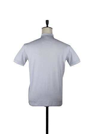 Kısa Kol Merserize Polo Yaka Slim Fit Dar Kesim Casual T-Shirt 1011220112 Gri