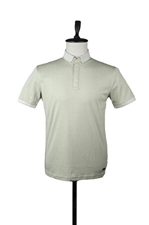Kısa Kol Merserize Polo Yaka Slim Fit Dar Kesim Casual T-Shirt 1011220112 Açık Bej
