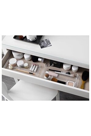 Makyaj Masası, MALM Beyaz Renk MeridyenDukkan 120x41 cm Çekmeceli