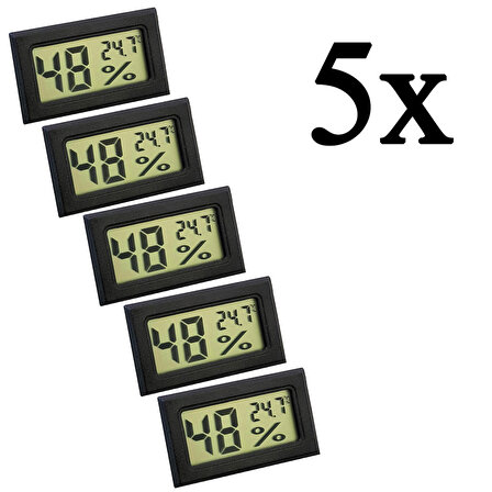 5 Adet Hygrometer Dijital Sıcaklık ve Nem ölçer thr142-5