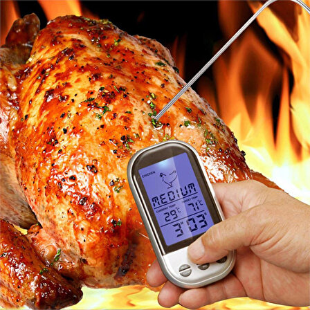 Kablosuz Alarmlı Fırın ve Yemek Termometre thr184
