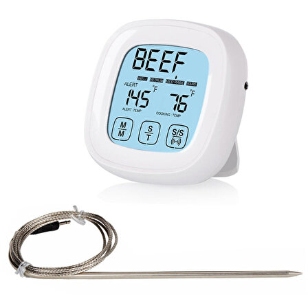 Dokunmatik Elektronik Alarmlı Fırın ve Yemek Termometre thr185