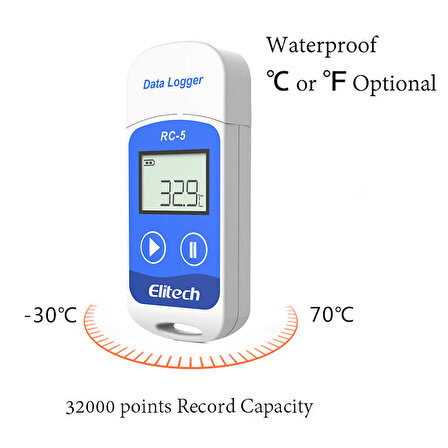 Elitech Mini Sıcaklık Kayıt Cihazı Datalogger RC-5 thr235