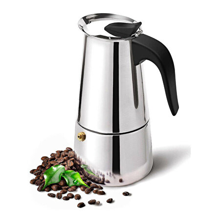 Paslanmaz Çelik Ocak Üstü 6 Cup Fincan Moka Pot Espresso cin285-6