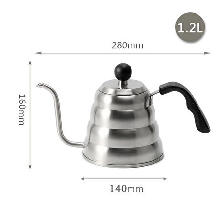 WF 1,2 L Barista Filtre Kahve Demleme ibriği Drip Kettle cin372