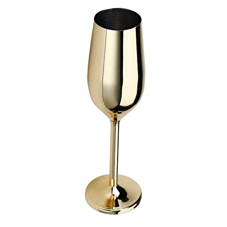 Gold 304 L Çelik 210 ml. Şampanya Şarap Bardağı Kadeh cin330sr