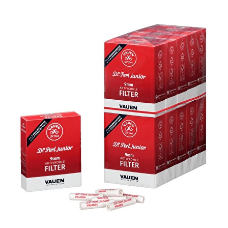 10 Adet 40 lı Junior Vauen Filitre 9 mm. Pipo Filitresi pp10-10