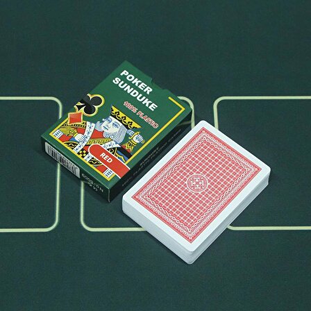Kırmızı Pvc Plastik Su Geçirmez iskambil Poker Oyun Kağıdı cin444kr