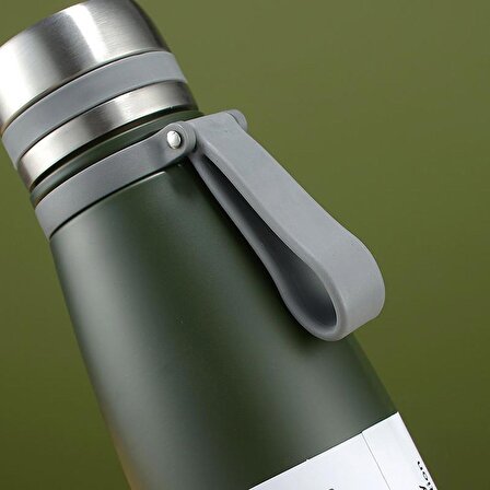 304 L Çelik Koyu Yeşil 850 ml Sıcak Soğuk Vacuum Bottle Matara Suluk cin479ys