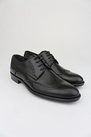 Hakiki Deri Bağcıklı Klasik Ayakkabı 1033225200 Siyah