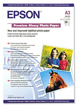 EPSON A3 255GRAM 20'LI PREMIUM GLOSSY FOTOĞRAF KAĞIDI S041315