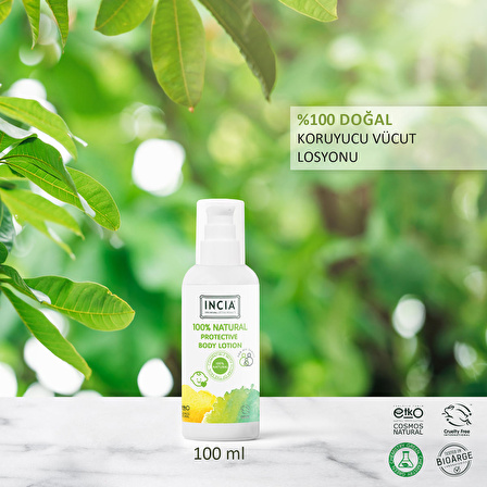 INCIA %100 Doğal Koruyucu Vücut Losyonu Sprey Yenidoğan Bebek Çocuk Limon Okaliptus Vegan 100 ml X 2 Adet