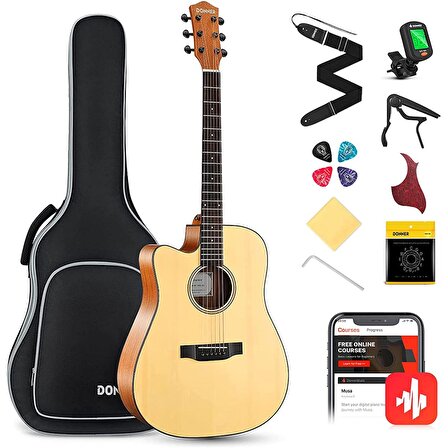 Donner DAG-1CL Solak Akustik Gitar Paketi (Natural)