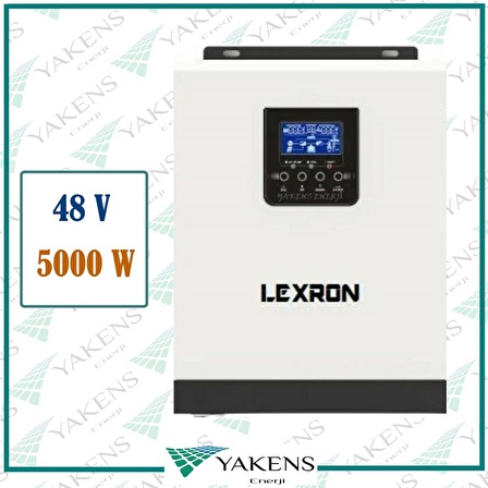 5000W 5Kw 48V Tam Sinüs Akıllı İnverter 50A Pwm Solar Şarj Lexron