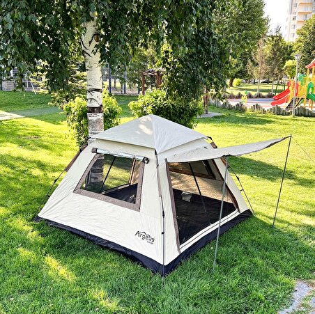 Outdoor Kampçılık Argeus Sahra 4 Kişilik 3 Mevsim Kamp Çadır Seti