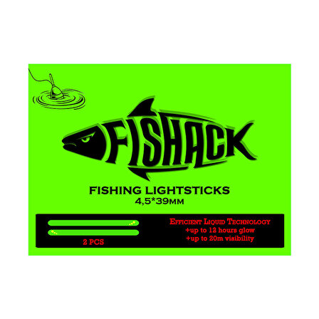 Outdoor Balıkçılık Fishack Jel Balıkçı Fosfor Çiftli 45*39mm