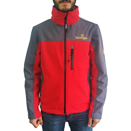 Outdoor Lemigo Softshell Kırmızı-Gri Mont