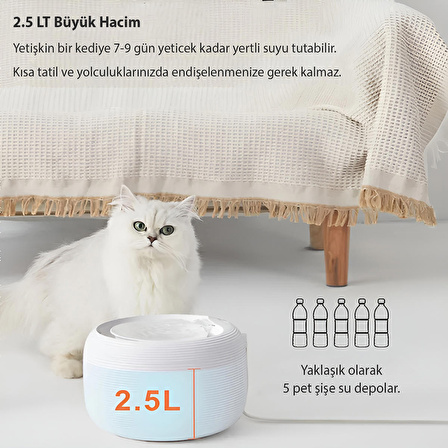 Outdoor Cattie Kedi Köpek Arıtmalı Su Pınarı Antrasit