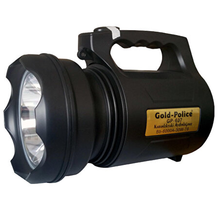 Outdoor Aydınlatma Gold Police GP-607 Şarjlı El Feneri 30 W (Projektör)