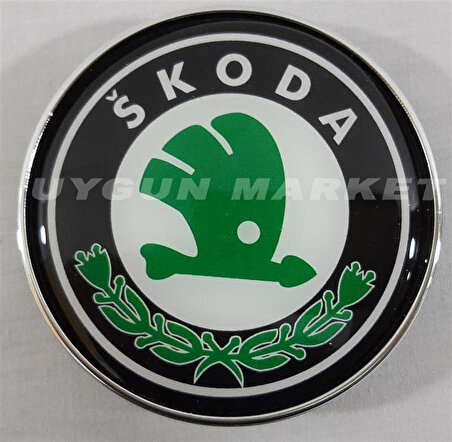 Skoda Kaput Arması 7.5CM ,Skoda Panjur Arması , Skoda Kaput Logosu,Skoda Panjur Logo