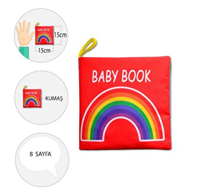 Lisinya247  İngilizce Renkli Bebek Kumaş Sessiz Kitap alithestereo