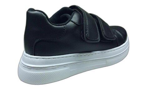 OrtopedikAL 1087 Kız Çocuk Siyah-Beyaz Tbn Cırtlı Sneaker Spor Ayakkabı