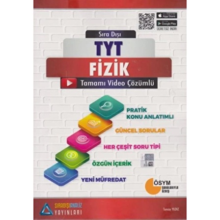 Sıradışı Analiz TYT Fizik Tamamı Çözümlü Konu Özetli Soru Bankası (Yeni)