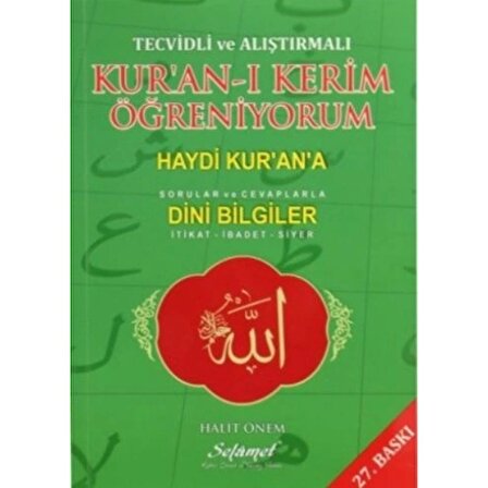 Tecvidli ve Alıştırmalı Kur'an-ı Kerim Öğreniyorum  Haydi Kur'an'a (Sorular ve Cevaplarla) - Din